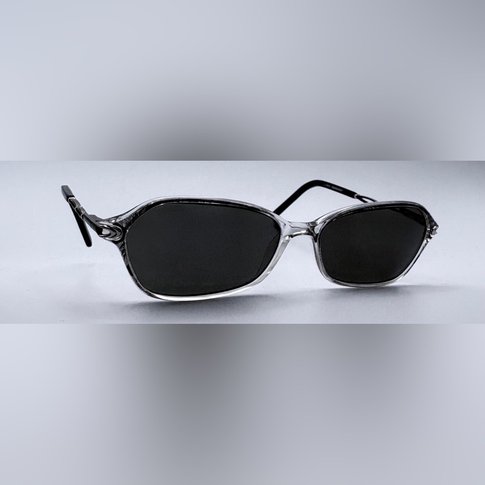Clearvision Jacqueline Black Translucent Oval Sunglasses Frames Only